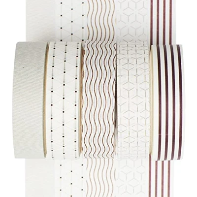 Imagen de YUBX Flaco Washi Tape Set cinta adhesiva decorativa Glitter Adhesivo 10MM De ancho (Line)