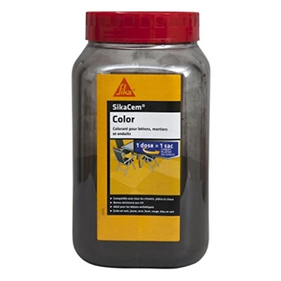 Imagen de SIKA Colorante SikaCem Color negro Tinte en polvo Para cemento, cal y yesos Resistente a los rayos UV 0,7 kg/bus