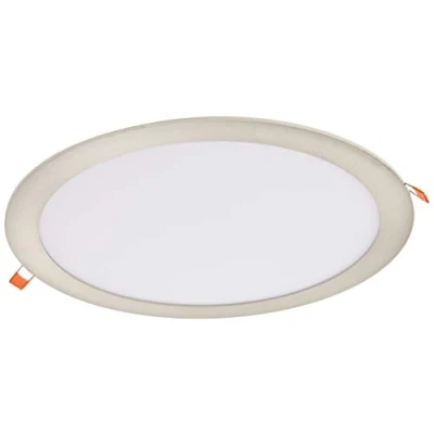 Imagen de Jandei Downlight LED 24W Redondo, Plano Empotrable, 1910 Lum, Interior IP20 con Marco Acabado Acero, Hueco de Corte 275mm Transformador Incluido (Blanco Neutro 4200K)