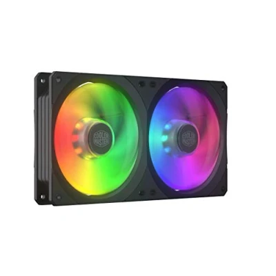 Imagen de Cooler Master Masterfan SF240R ARGB, Ventilador PWM RGB Direccionable de 240 mm, Rodamiento Ranuras, Diseño Bastidor Integrado 2 en 1, Aspas del Estáticas, Óptimo Manejo los Cables