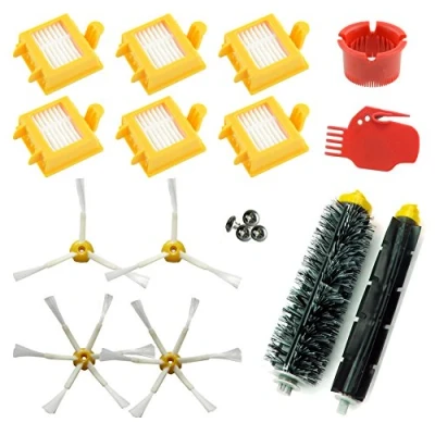 Imagen de MIRTUX Kit de Recambios Compatible con Roomba serie 700 Repuestos para 720, 750, 760, 765, 770, 775, 776, 780, 785, 790...(Todos los modelos) Pack Rodillos, Filtros, Cepillos Laterales