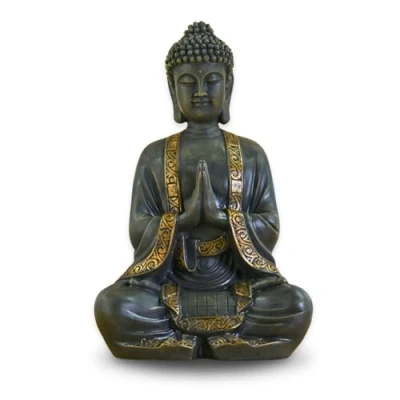 Imagen de zen&#039; Light grande estatua Buda mediación, resina, Bonze, 37.5 x 15 24 cm