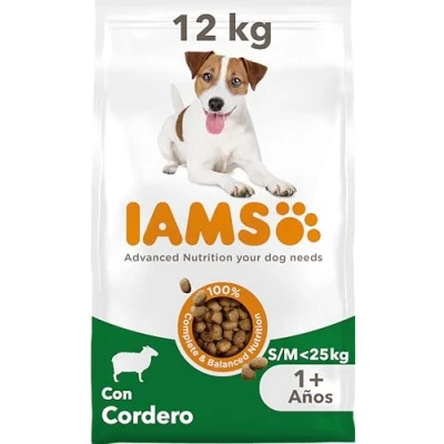 Imagen de IAMS Alimento seco para perros de razas pequeñas y medianas con cordero, comida seca adultos más 1 año, 12 kg