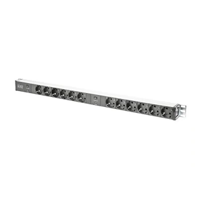 Imagen de DIGITUS Regleta 12 tomas Montaje vertical en rack 250VAC 50/60Hz 2x 16A Con 2 conductores