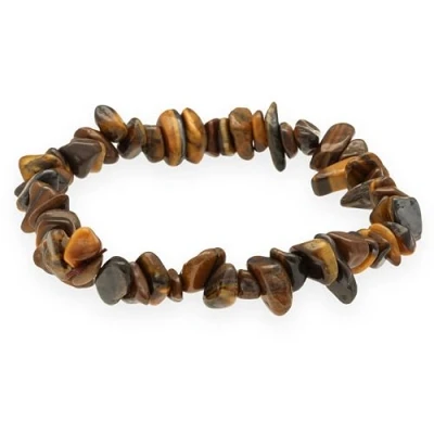Imagen de Lebensquelle Plus Pulsera de piedras preciosas con ojo tigre, 18 centimeters, Gema, Lepidolita