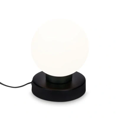 Imagen de Briloner Leuchten Lámpara de mesa (incluye interruptor cable, 1 bombilla E14, máx. 25 W, 126 x 157 mm), color blanco y negro