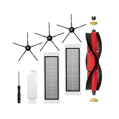 Imagen de INF Accesorios de repuestos para Xiaomi Roborock S5 MAX/S6 Pure/S6 MAXV/S50/S51/S55/S5/S60/S65/S6, Cepillo Principal/Cepillo Lateral/Filtro HEPA/Herramienta Limpieza/Destornillador