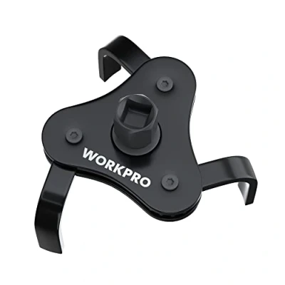 Imagen de WORKPRO Llave de Filtro Aceite 3 Mordazas, Araña 70mm 110mm, Herramienta Extracción Aceite, para Motocicletas, Coches, Camiones, Caravanas.