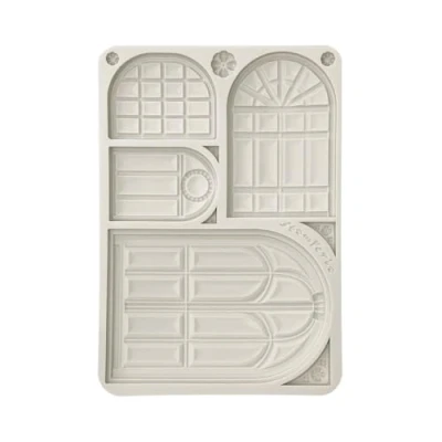 Imagen de Stamperia Silicon Mould A5 for Scrapbooking, Bullet Journals and More, Non Stick Surface, Suitable Air Dry Clay, Resin Perfect Crafts Gifting (Masquerade, Windows)