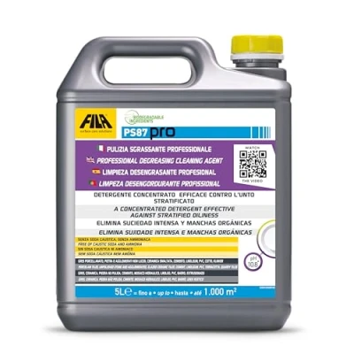 Imagen de PS87 PRO, Detergente, Desengrasante y Decapante para Limpieza Profesional de pavimentos, Quitamanchas Gres, Cemento, Piedra aglomerados no pulidos Elimina ceras base agua, 1L