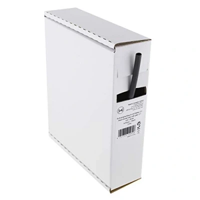 Imagen de Tubo termorretráctil Negro 3:1 con Pegamento, 4,8 1,6 mm, 3,5 Metros Caja dispensadora