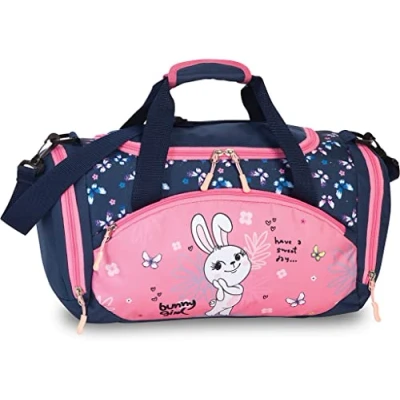 Imagen de Fabrizio Bolsa de Deporte Infantil poliéster, 35 x 22 18,5 cm, Vol. 10 l, Color Negro y Rosa (Azul Oscuro/Rosa), 32 Azul Oscuro/Rosa, Equipaje para niños