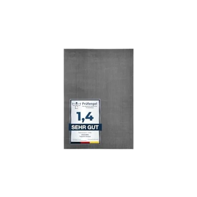 Imagen de andiamo Arezzo Alfombra Lavable para salón, Comedor, fácil de Limpiar, Elegante, acogedora, Pelo, Monocolor, 160 x 230 cm, Antracita