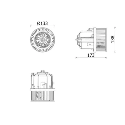 Imagen de MAHLE ORIGINAL AB 337 000P Ventilador de Calefacción para vehículos con climatizador vehíc. volante a la izquierda