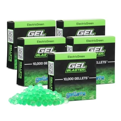 Imagen de Gel Blaster 50,000 Gellets Recarga de Munición Verde, Fabricado para Blasters Bolas no tóxicas a Base Agua Hecho específicamente Blaster, Mayores 14 años