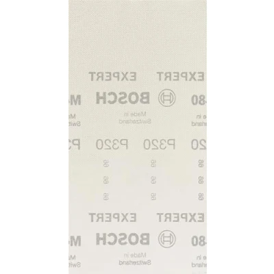 Imagen de Bosch Professional 50 x Mallas de lija Expert M480, para Madera dura, Pintura sobre madera, 115 230 mm, Grano 320, Accesorios Lijadora orbital