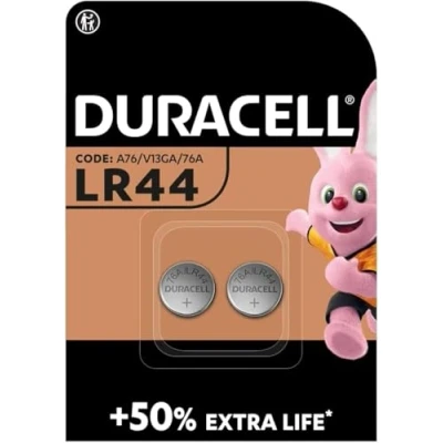 Imagen de 2 pilas Duracell LR44 (1 blíster de baterías) (A76/V13GA/76A)