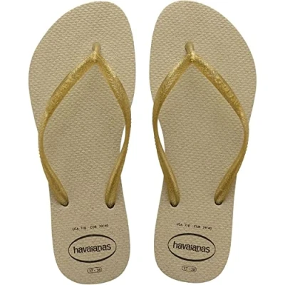 Imagen de Havaianas Slim Glitter Gloss, Chanclas, para Mujer, Gris (Arena Gris), 41/42 EU
