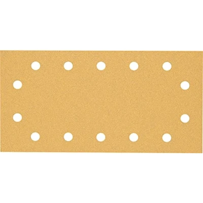 Imagen de Bosch Professional 50 x Lijas Expert C470 con 14 agujeros, para Madera dura, Pintura sobre madera, 115 230 mm, Grano 80, Accesorios Lijadora orbital