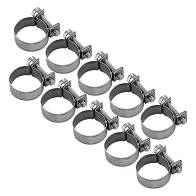 Imagen de 10 Unids/Set Abrazaderas De Manguera Acero Inoxidable Resistente T Bolt Mini Línea Combustible Clips Tubería 6 Mm 20 Tamaño Opcional Para Fontanería (18 Mm)