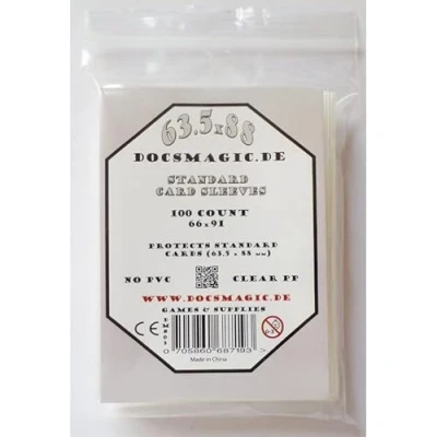 Imagen de docsmagic.de 100 Card Game Sleeves Klar Clear 63,5 x 88 Standard 66 91
