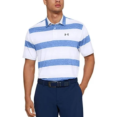 Imagen de Under Armour Playoff 2.0, Polo Hombre, Blanco (White/Moonstone Blue/Pitch Gray (123)), S