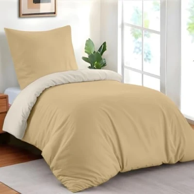 Imagen de Dreamzie Funda Nordica Cama 135x200 cm con 1 Almohada 50x70 Beige/Arena nordicas de 100% Microfibra. Nórdica Certificada sin Productos Químicos