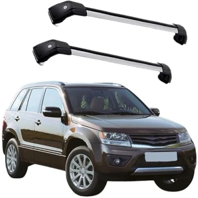 Imagen de Barras de Techo Aluminio para Suzuki Grand Vitara 2005 2006 2007 2008 2009 2010, Portaequipajes Transversales Baca Rieles System Soporte Carga