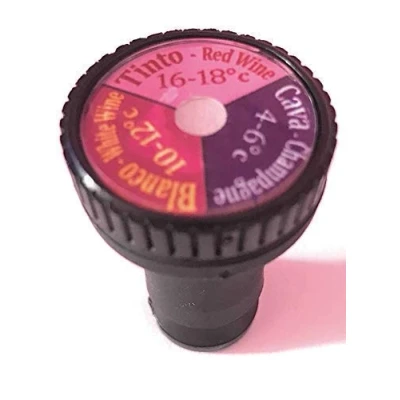 Imagen de T@press Tapon hermetico con termometro termocromico Ideal Cava, Vino, Cervezas