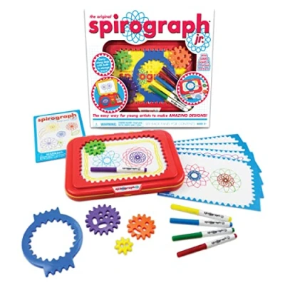 Imagen de Silverlit Spirograph Junior Ocio creativo Juego de actividades 80 opciones realización Incluye 4 ruedas clásicas Crear figuras geométricas A partir 3 años.