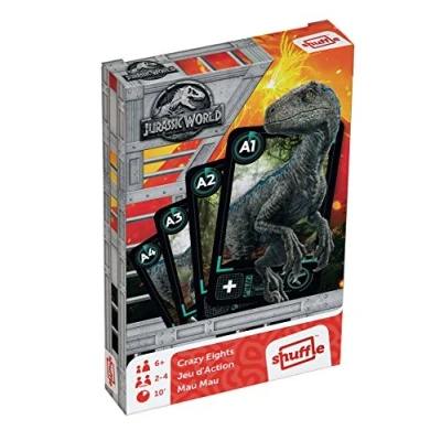 Imagen de Cartamundi 108420928 Jurassic Park/World Crazy Eights Game, Multi