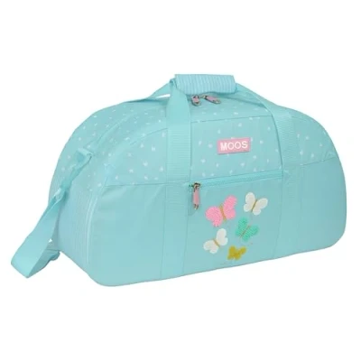 Imagen de Safta MOOS BUTTERFLIES Bolsa de Deporte, Mochila, Ideal para Niños Diferentes Edades, Cómoda y Versátil, Calidad Resistencia, 50x26x20 cm, Color Azul Claro