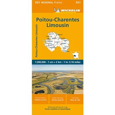 Imagen de Poitou Charentes 1:200.000: Straßen und Tourismuskarte 521 (Michelin Maps, 521)