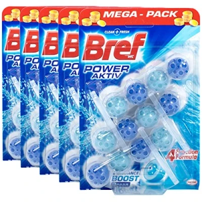 Imagen de 5 x BREF WC Frisch Power de activo Océano 3 unidades en paquetes mega (5)