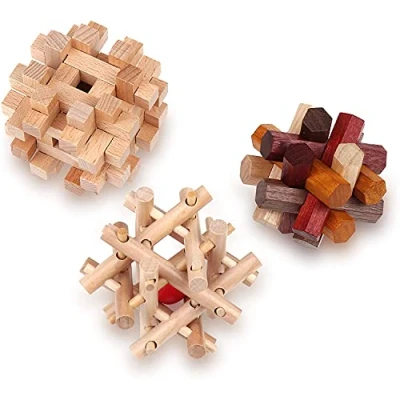 Imagen de Rompecabezas de Madera para Adultos y Niños Juegos el Cerebro en 3D, Test Inteligencia, Mente Lógica Juguetes Educativos Sharp Brain Zone