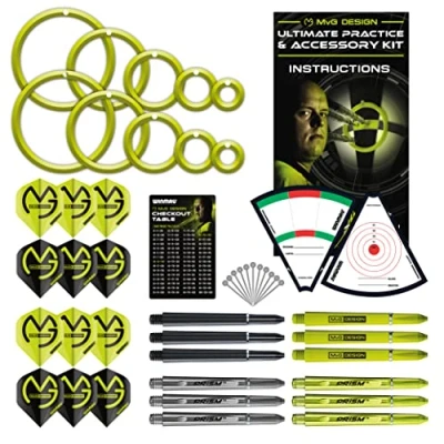 Imagen de Winmau Michael Van Gerwen MvG Ultimate Kit de práctica y Accesorios para Dardos