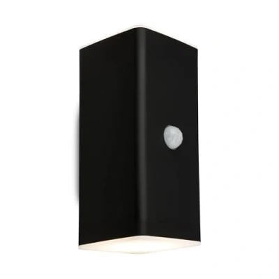 Imagen de BRILONER aplique LED batería recargable con detector de movimiento, sensor crepuscular, temporizador 20 seg., foco LED, luz exterior, 15,5x6,5x8,5 cm (A x An Fo), negro