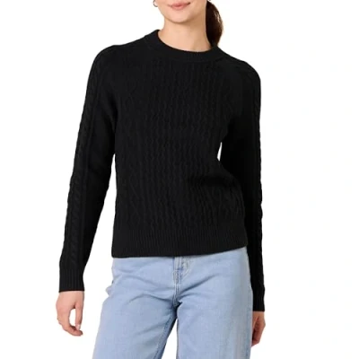 Imagen de Amazon Essentials Jersey de Espigas Mujer, Negro, XS