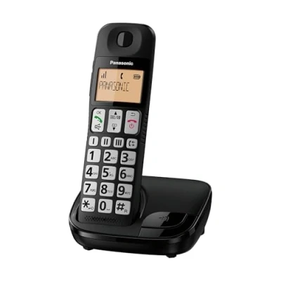 Imagen de Panasonic KX TGE310SPB Teléfono Inalámbrico Digital, Base y 1 Auricular, Altavoz Manos Libres, Bloqueo de Llamadas Molestas, Compatibilidad Audífonos, Marcación Con Un Solo Toque, Pantalla LCD, Negro