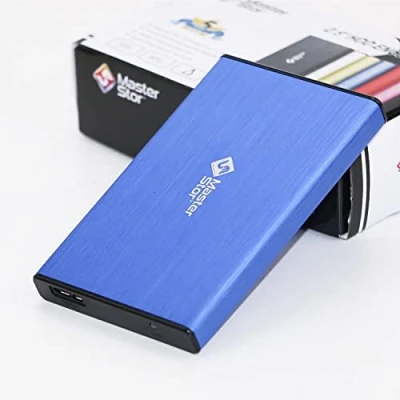 Imagen de MasterStorb Disco Duro Externo USB 3.0 Super Fast 2.5&quot; SATA Portátil Portátil, Rojo, Plateado, Negro, Azul y Rosa Todos los GB diferentes disponibles (160GB, AZUL)