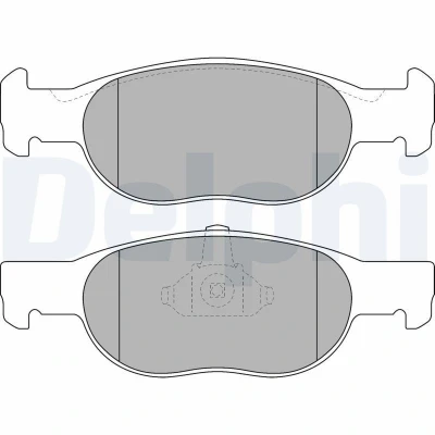Imagen de DELPHI LP1474 Juego de pastillas freno no preparado para indicador desgaste Chapa antichirridos sin accesorios FIAT: Punto II Hatchback