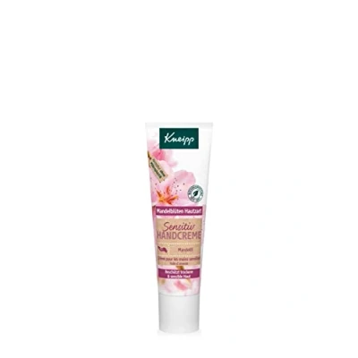 Imagen de Kneipp Sensitiv Crema de manos con flores almendra, tamaño viaje, loción nutritiva rica manteca karité, aceite almendras y vitamina E, complejo cuidado natural, para pieles