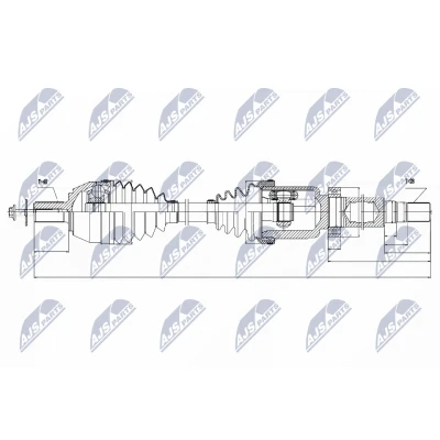 Imagen de NTY NPW VV 024 Árbol de transmisión Eje delantero, derecha 990 VOLVO: S80 II, V60 I