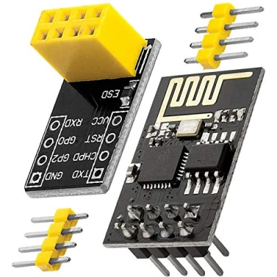 Imagen de AZDelivery ESP8266 01S ESP Modulo WiFi con Adaptador Breadboard Compatible Arduino E Book Incluido!