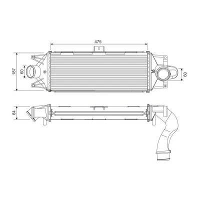 Imagen de VALEO 818390 Intercooler Aluminio sin sensor IVECO: DAILY 4 Kasten/Kombi,