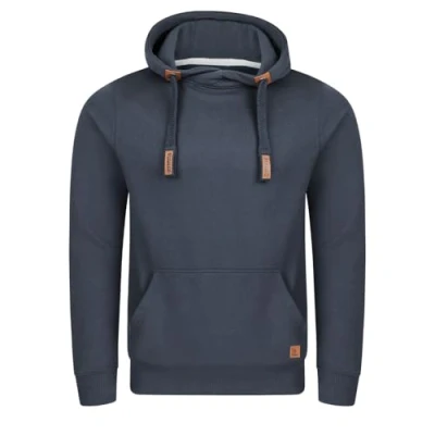 Imagen de riverso Sudadera con Capucha para Hombre RIVNiklas, Bolsillo Canguro, Cuello Cruzado, Regular, Monocolor, Algodón, Gris Marrón Verde Rojo Azul Negro Ivy Green (Bjd) M