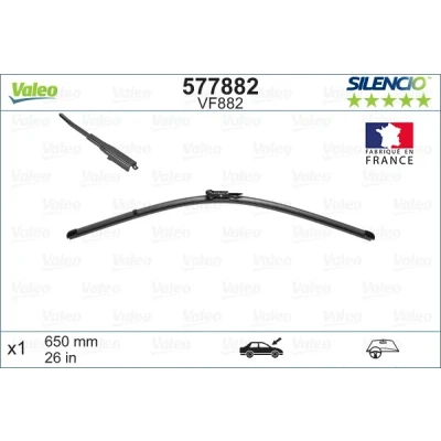 Imagen de Limpiaparabrisas Valeo Silencio X.trm 577882 650mm delante Sin marco TOYOTA: Aygo, CITROËN: C1 II