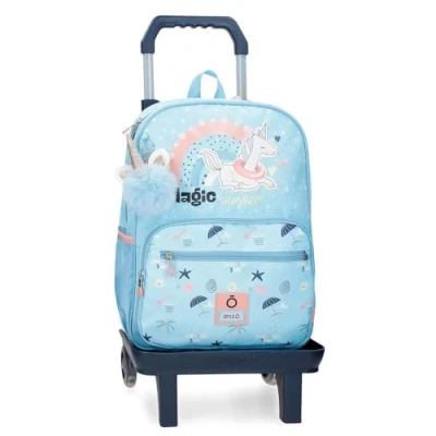 Imagen de Enso Magic Summer Mochila Escolar con Carro Azul 30x38x12 cms Poliéster