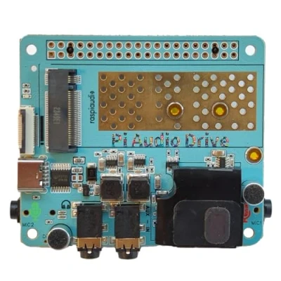 Imagen de RASPIAUDIO Audio DAC Hat Sound Card (PI Drive) for Raspberry PI4 All Models Pi Zero / Pi3 Pi3B Pi3B+ Pi2 Better Quality Than USB…