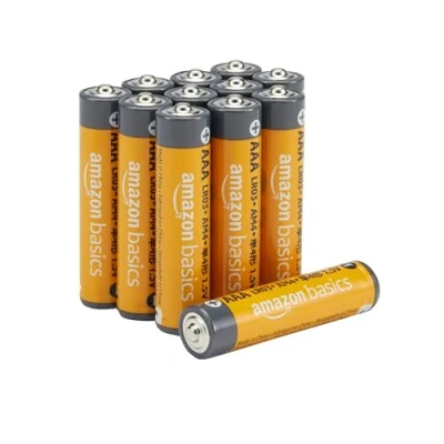 Imagen de Amazon Basics Pilas Alcalina AAA Performance, Paquete de 12, Diseño variable